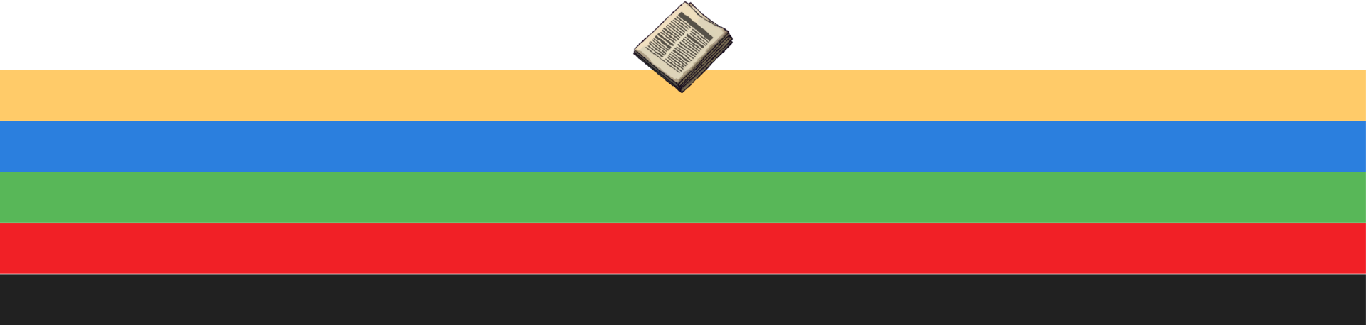 Colorful stripes with book