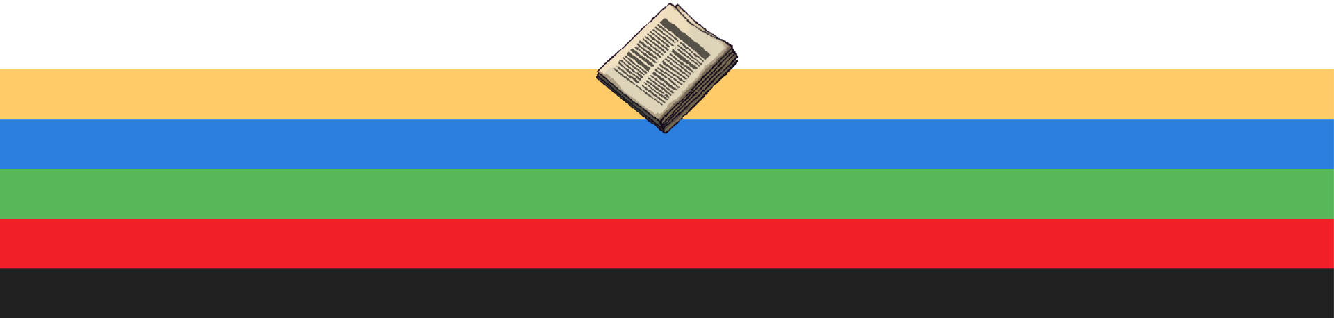 Colorful stripes with a newsletter