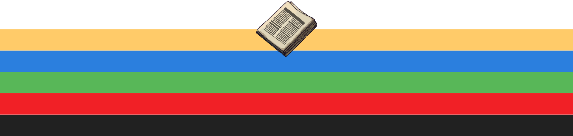 Colorful stripes with a newsletter